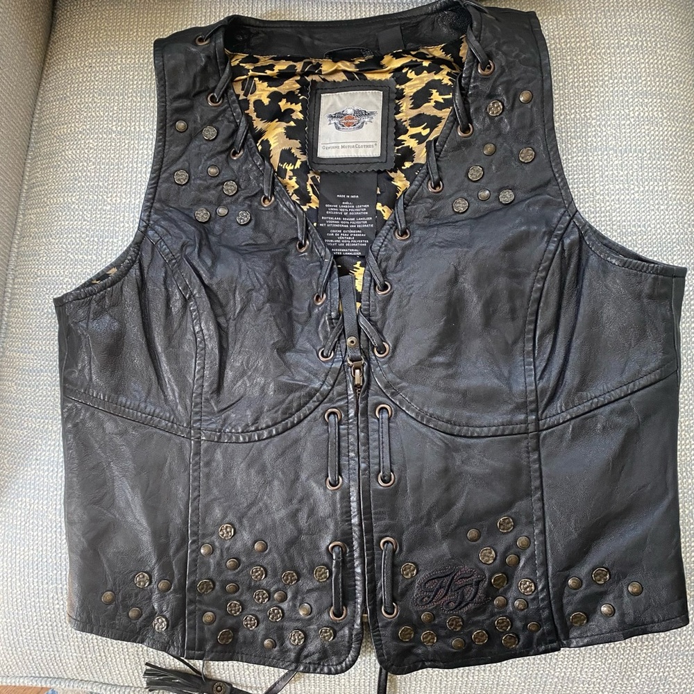 Ladies Harley Davidson leather vest